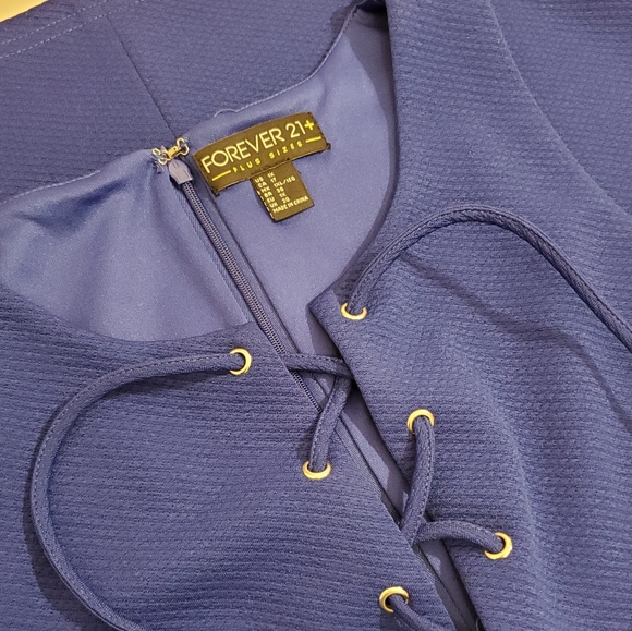 πΌHost pickπΌForever 21+ Royal Blue Lace Up Dress - Picture 6 of 6